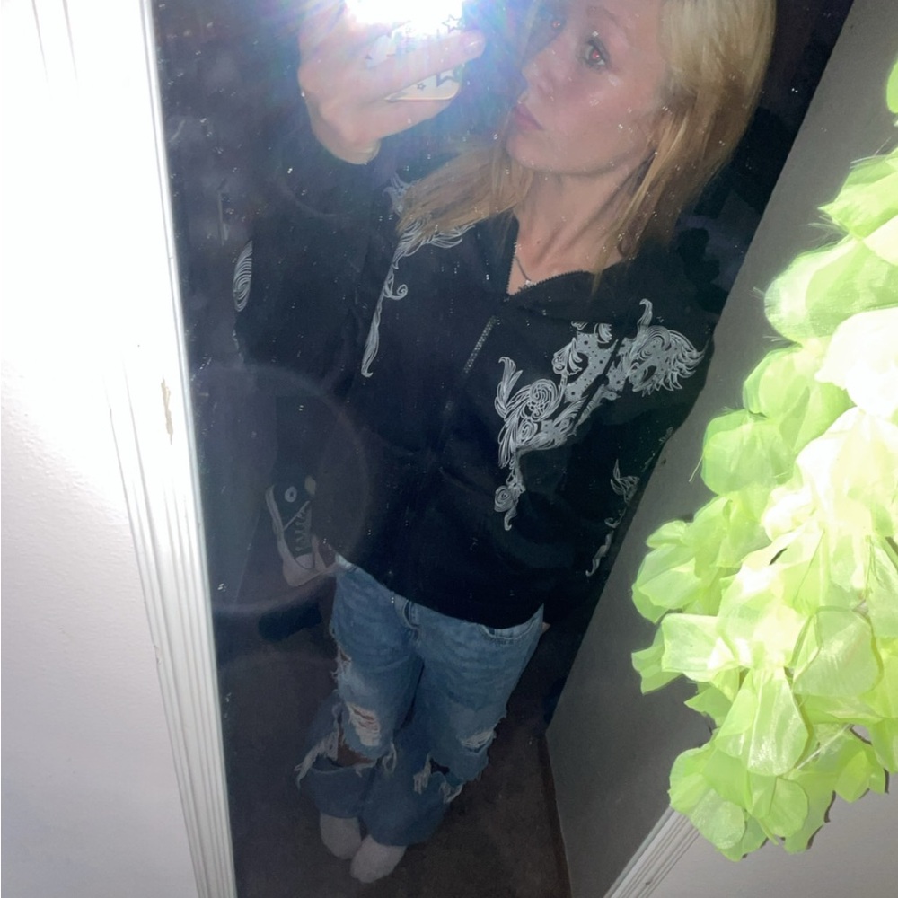 Women's Black Embroidered Jacket
